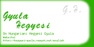 gyula hegyesi business card